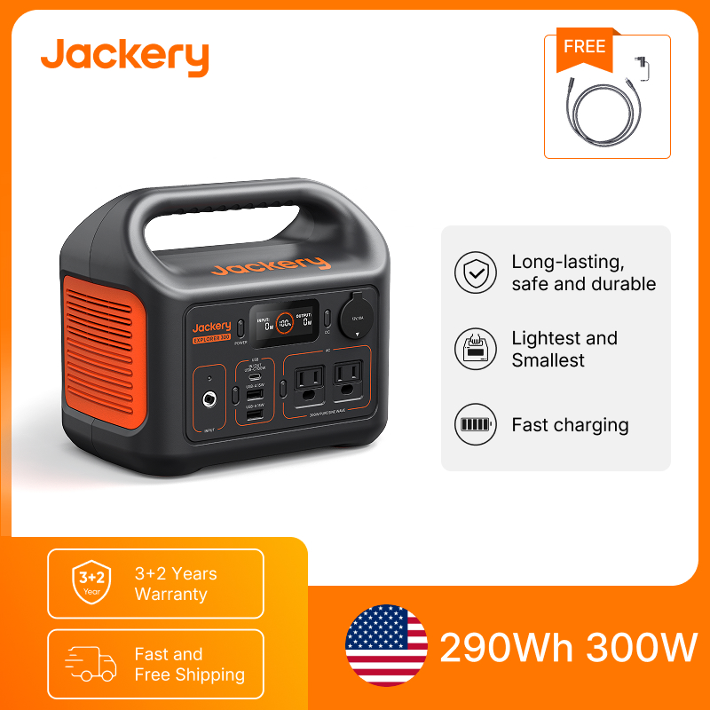 Solar Emergency Charger - Jackery Tragbare Powerstation Explorer 300 Neu