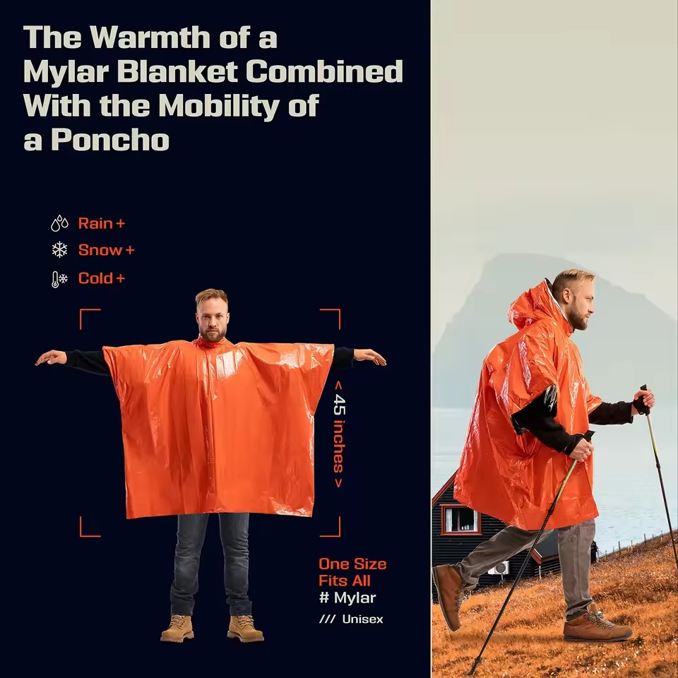 Notfall-Überlebens-Regenponcho – Survival Blanket Reflective Bewertung und Preis